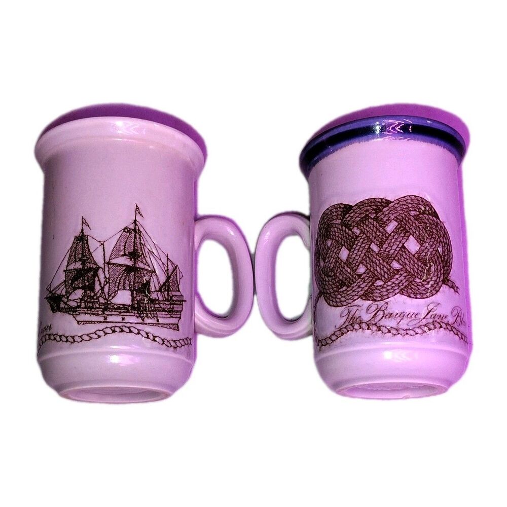 Vintage Churchill England Nautical Mug Set | The Mayflower & Barque Jane...